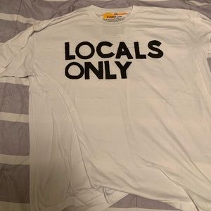 AVIATOR NATION LOCALS ONLY WHITE UNISEX TEE SHIRT XXL